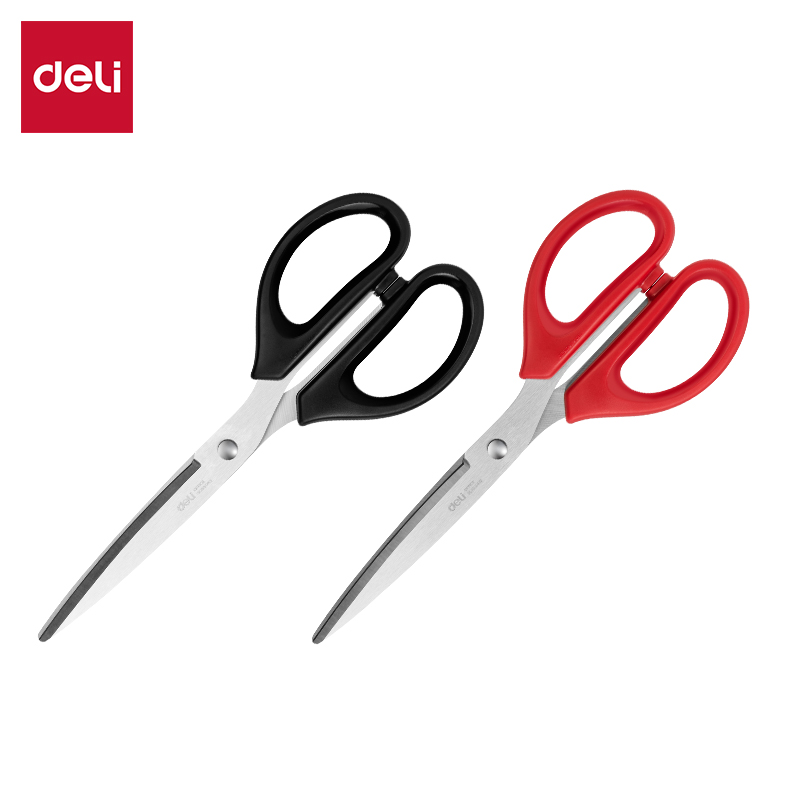 (E6010) Scissors-Large-BK-RD Deli Scissors | Stainless Steel Polished Blades - Image 1